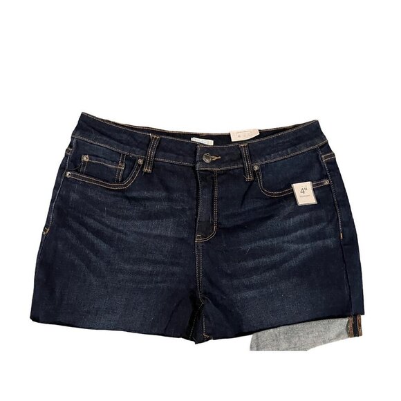 NEW Time And Tru Womens Denim Shorts Size 8 stretch Jean - Picture 1 of 12